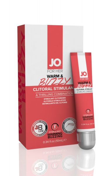 Возбуждающий гель для клитора System JO WARM & BUZZY (10 мл) с эффектом жидкого вибратора