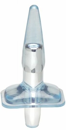 Плаг с вибрацией MENZSTUFF PURRFECT PLUG, CLEAR BLUE