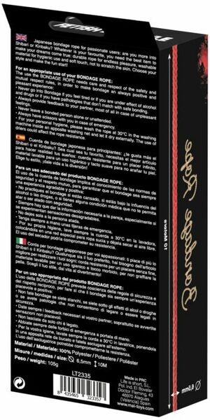 Веревка для BDSM BTB Bondage Rope Red, длина 10 м, диаметр 65 мм, полиэстер