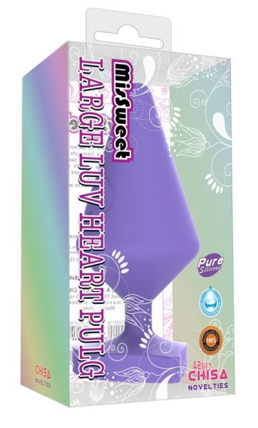 Анальный плаг Large Luv Heart Plug, Purple