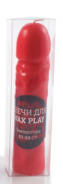 Свеча ручной работы в форме фаллоса, Red