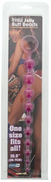 Анальная цепочка Oriental Jelly Butt Beads 10.5", PURPLE