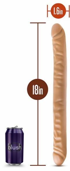 Двойной фаллоимитатор DR SKIN 18INCH MOCHA