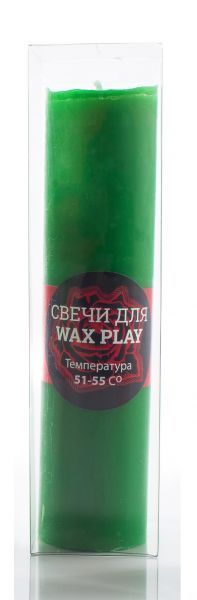 Свеча ручной работы зеленая, L
