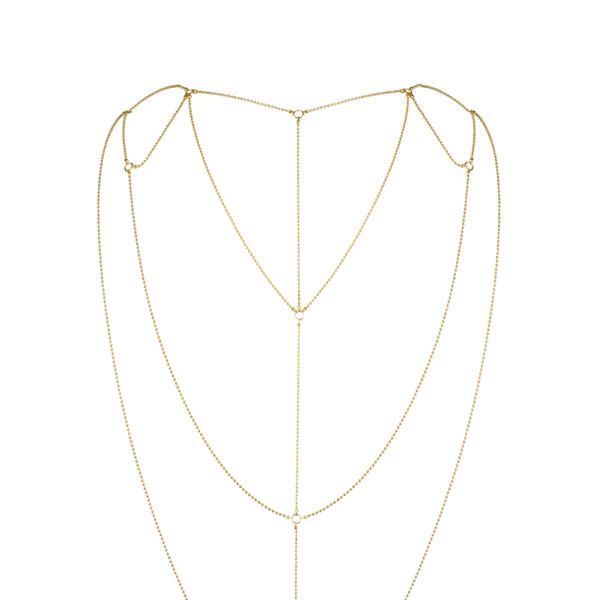 Цепочка для спины Bijoux Indiscrets Magnifique Back and Cleavage Chain - Gold, украшение для тела