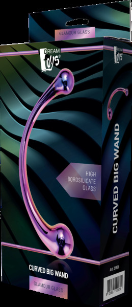 DT21836 Изогнутый стеклянный фаллоимитатор Dream Toys GLAMOUR GLASS CURVED BIG WAND