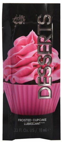 ПРОБНИК Съедобный Лубрикант WET Desserts Frosted Cupcake (со вкусом кекса) 10 мл