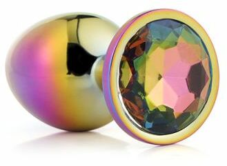 DT21782 Радужная анальная пробка GLEAMING LOVE MULTICOLOUR PLUG MEDIUM