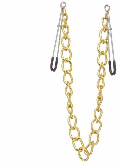 Зажимы на соски Nipple play пинцет Chain Gold