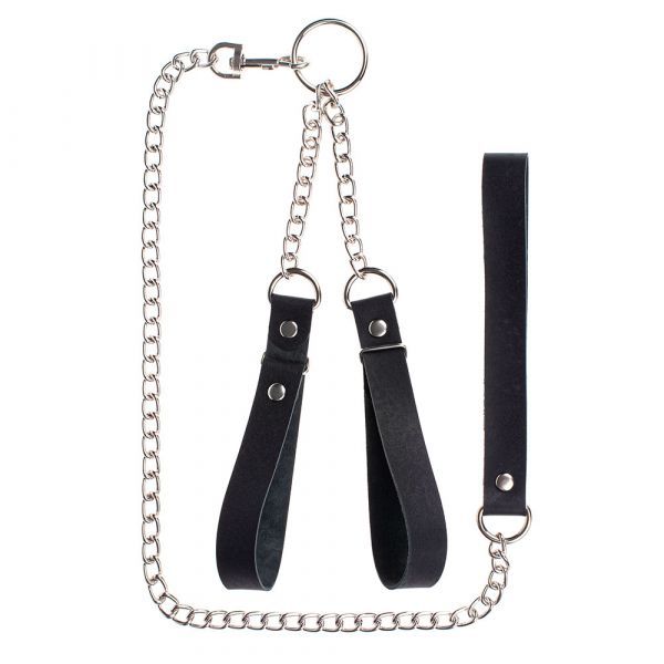 Наручники с поводком Gentle Hold, Smooth Black