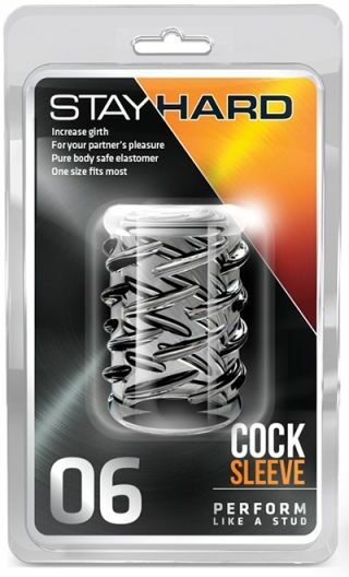Насадка STAY HARD - COCK SLEEVE 06, CLEAR