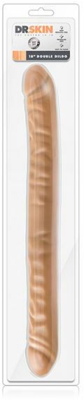 Двойной фаллоимитатор DR SKIN 18INCH MOCHA