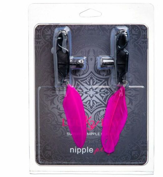 Зажимы на соски Nipple play перышки Red