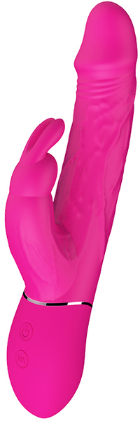 Двойной вибратор кролик Dream Toys VIBES OF LOVE COCKY RABBIT MAGENTA