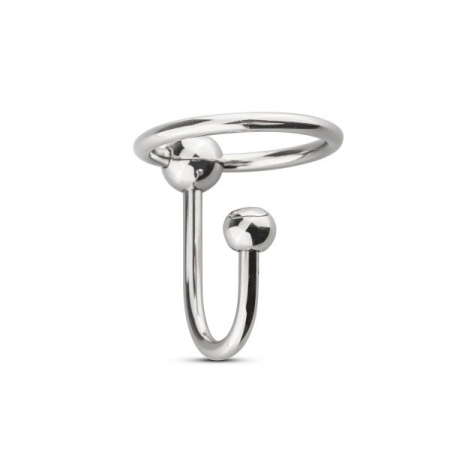 Уретральная вставка с кольцом Sinner Gear Unbendable - Sperm Stopper Solid, диаметр кольца 2,6см || 