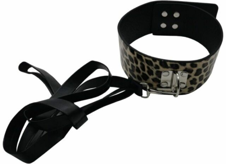 Набор MAI BDSM STARTER KIT Nº 75 Leopard: плеть, кляп, наручники, маска, ошейник , веревка, зажимы || 