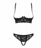 Комплект Obsessive Letica 2 pcs cupless set black S/M || 