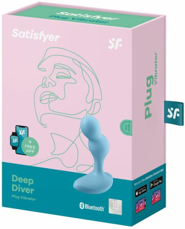 Смарт массажер простаты Satisfyer Deep Diver Light Blue || 