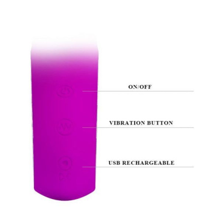Вибромассажер с клиторальным стимулятором ELMER, Purple || 