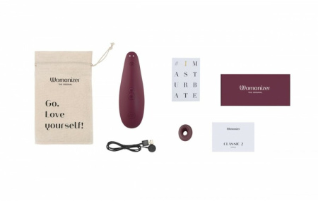 Вакуумный клиторальный стимулятор Womanizer Classic 2 Bordeaux || 