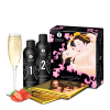 Гель для NURU массажа Shunga Oriental Body-to-Body - Sparkling Strawberry Wine плюс простыня || 