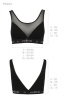 Топ с прозрачной вставкой Passion PS002 TOP black, size L || 