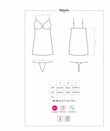 Платье Obsessive Redella dress black L/XL || 