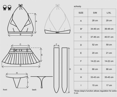 Костюм школьницы Schooly Obsessive L/XL || 