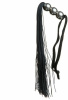F61431 Плетка из силикона ручка 3 шарика FLOGGER BLACK METAL