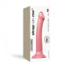 Насадка для страпона Strap-On-Me Mono Density Dildo Rose M, диам. 3,3см, однослойный силикон, гибкий || 