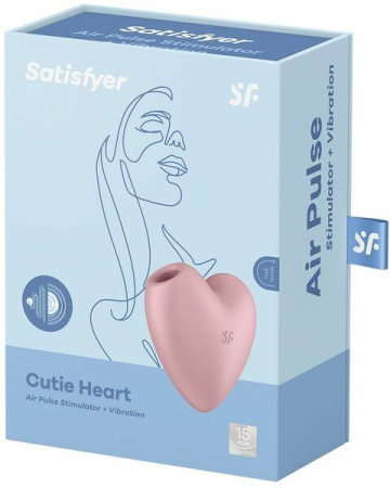 Вакуумный стимулятор Satisfyer Cutie Heart Light Red || 