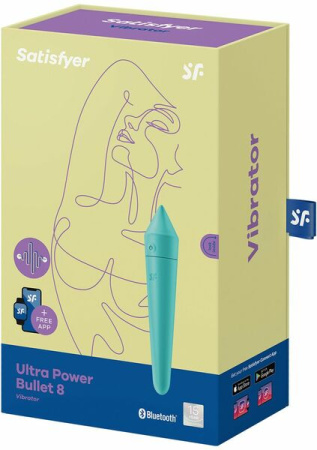 Смарт-минивибратор Satisfyer Ultra Power Bullet 8 Turquoise || 