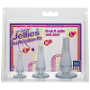Набор анальных пробок Doc Johnson Crystal Jellies Anal - Clear, макс. диаметр 2см - 3см - 4см || 