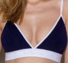 Спортивный топ с двойными бретелями Passion PS007 TOP navy blue, size S