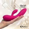 Гибкий вибратор кролик с двумя моторами FeelzToys Lea Rabbit Vibrator Rubine Red || 