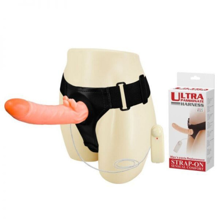 Страпон пустотелый с вибрацией Sensual Comfort || 