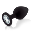 Набор анальных пробок с кристаллом Rianne S: Booty Plug Set Black, диаметр 2,7см, 3,5см, 4,1см || 
