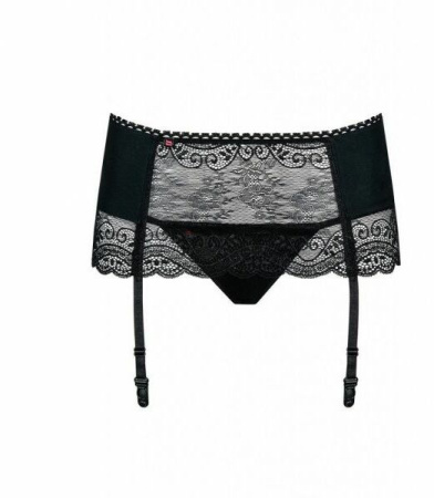 Пояс для чулок стринги Obsessive Miamor L/XL черный || 
