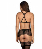 Комплект Obsessive Chiccanta 3 pcs set black L/XL || 