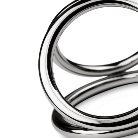 Тройное эрекционное кольцо Sinner Gear Unbendable - Triad Chamber Metal Cock and Ball Ring - Large || 