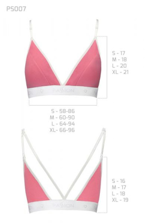 Спортивный топ с двойными бретелями Passion PS007 TOP pink, size M || 