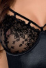 Корсет с пажами HAYA CORSET black XXL/XXXL - Passion Exclusive, трусики || 