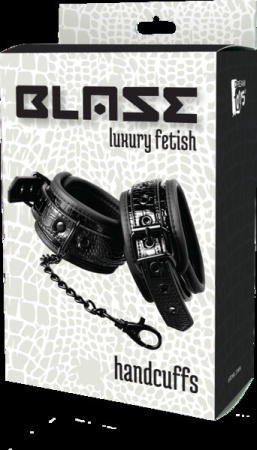 Наручники BLAZE LUXURY HANDCUFF CROCO BLACK || 