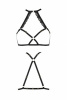 Портупея из стреп с кружевом LORRY BRA black L/XL - Passion Exclusive