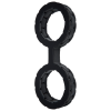 Наручники из силикона Doc Johnson The Cuffs Large - Black, хорошо тянутся, для рук и для ног