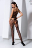 Ажурный бодистокинг с интимными вырезами Passion BS076 black || 