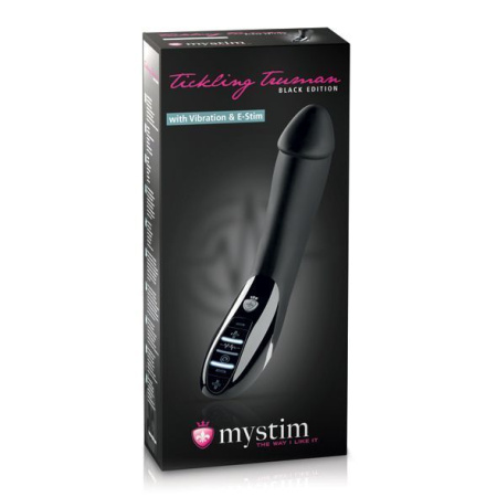 Вибратор с электростимуляцией Mystim Tickling Truman eStim Black, миостимулятор || 