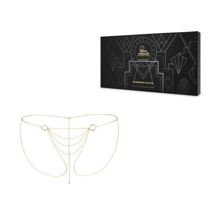 Цепочка трусики Bijoux Indiscrets Magnifique Bikini Chain - Gold, украшение на тело || 