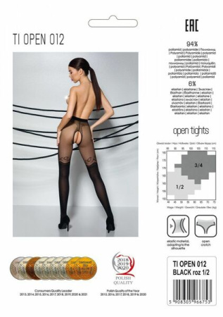 Колготки с открытым доступом Passion TIOPEN 012 black 5 (20/40 den), двойная плотность || 