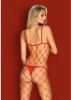 Комбинезон Obsessive Bodystocking N102 RED S/M/L || 
